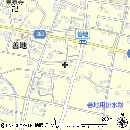 静岡県浜松市浜名区善地409周辺の地図
