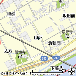 愛知県豊川市平井町山下周辺の地図