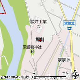 愛知県豊橋市牛川町堀割周辺の地図