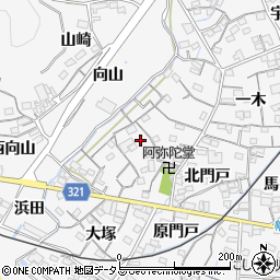 愛知県蒲郡市西浦町神谷門戸12-3周辺の地図