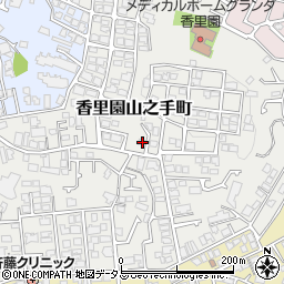 大阪府枚方市香里園山之手町38-46周辺の地図