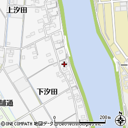 愛知県西尾市一色町松木島下汐田191周辺の地図
