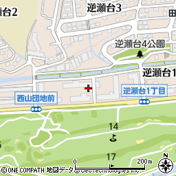 兵庫県宝塚市逆瀬台1丁目周辺の地図