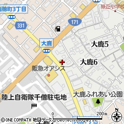 なか卯伊丹大鹿店周辺の地図