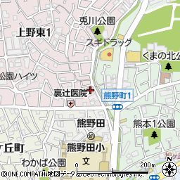 大阪府豊中市上野東1丁目12周辺の地図