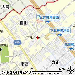 愛知県豊橋市下五井町茶屋前8周辺の地図