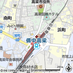 高梁駅周辺の地図