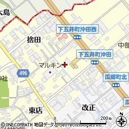 愛知県豊橋市下五井町茶屋前7周辺の地図