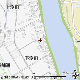 愛知県西尾市一色町松木島下汐田190周辺の地図