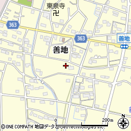 静岡県浜松市浜名区善地周辺の地図