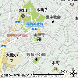 金禅寺周辺の地図