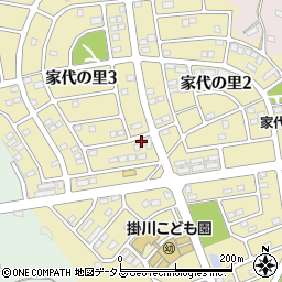 静岡県掛川市家代の里周辺の地図