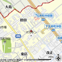 愛知県豊橋市下五井町茶屋前9周辺の地図