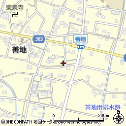 静岡県浜松市浜名区善地424周辺の地図