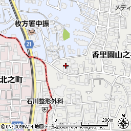 大阪府枚方市香里園山之手町1周辺の地図