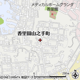 大阪府枚方市香里園山之手町38-27周辺の地図