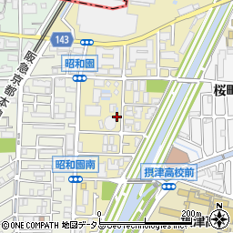 大阪府摂津市昭和園周辺の地図