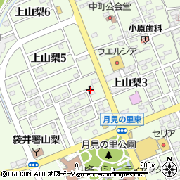 静岡県袋井市上山梨3丁目17周辺の地図