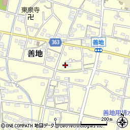 静岡県浜松市浜名区善地423周辺の地図