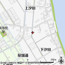 愛知県西尾市一色町松木島下汐田53周辺の地図