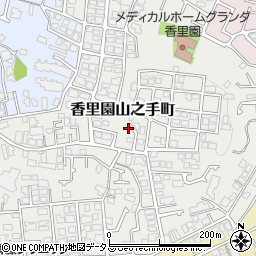 大阪府枚方市香里園山之手町38-43周辺の地図