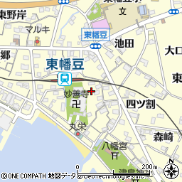 愛知県西尾市東幡豆町森周辺の地図