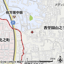 大阪府枚方市香里園山之手町1-26周辺の地図