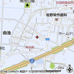 兵庫県高砂市阿弥陀町南池349周辺の地図