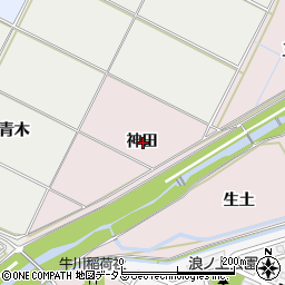 愛知県豊橋市牛川町神田周辺の地図