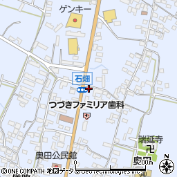 愛知県知多郡美浜町奥田石畑383-2周辺の地図