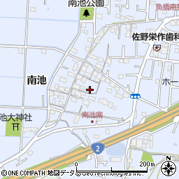 兵庫県高砂市阿弥陀町南池228周辺の地図