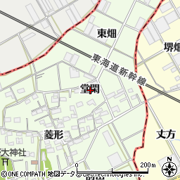 愛知県豊橋市日色野町堂閑周辺の地図