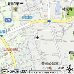 静岡県袋井市春岡863-2周辺の地図