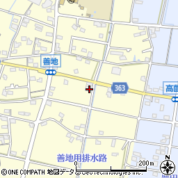 静岡県浜松市浜名区善地352周辺の地図