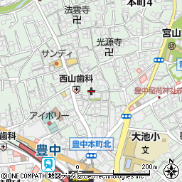 大阪府豊中市本町3丁目14周辺の地図