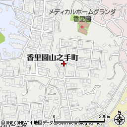 大阪府枚方市香里園山之手町38-24周辺の地図