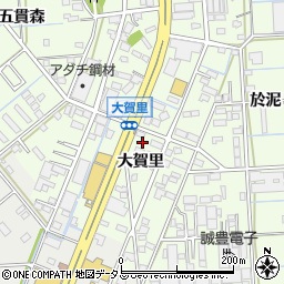 愛知県豊橋市大村町大賀里周辺の地図