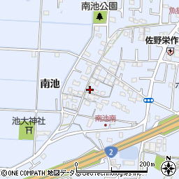 兵庫県高砂市阿弥陀町南池230周辺の地図