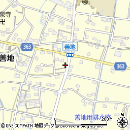 静岡県浜松市浜名区善地399-3周辺の地図