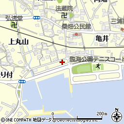 愛知県西尾市東幡豆町琵琶浦周辺の地図
