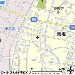 静岡県浜松市浜名区善地517周辺の地図