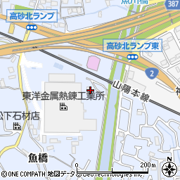 兵庫県高砂市阿弥陀町魚橋475周辺の地図