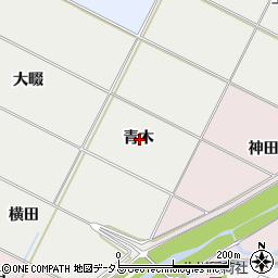 愛知県豊橋市下条西町青木周辺の地図