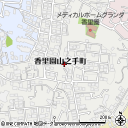 大阪府枚方市香里園山之手町38-21周辺の地図