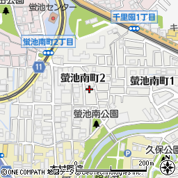 大阪府豊中市螢池南町周辺の地図