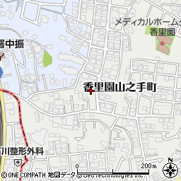 大阪府枚方市香里園山之手町12-5周辺の地図