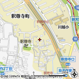 大阪府枚方市釈尊寺町2周辺の地図