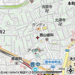 大阪府豊中市本町3丁目4周辺の地図