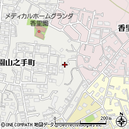 大阪府枚方市香里園山之手町49-31周辺の地図