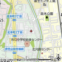 兵庫県伊丹市北本町3丁目周辺の地図